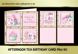 Afternoon Tea Birthday Card Mini Kit