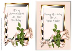 Roses & Ribbon Frame - Mum & Sister Birthday