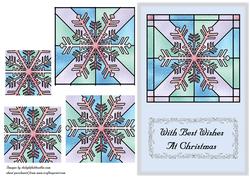 Stained Glass Snowflake Pyramid