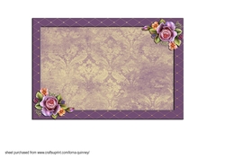 Purple Rose & Book Mothers Day Insert