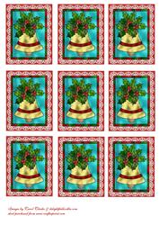 Stained Glass Bell Gift Tags