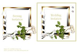 Roses & Ribbon Frame - Wedding Invitation