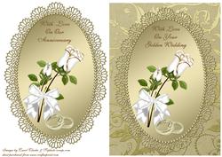 Roses & Rings - Golden Wedding