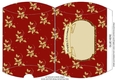 Red & Gold Holly Pillow Box
