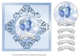 Baby Boy Balloons Card Front