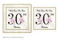 Floral Number 30 Birthday Card Front