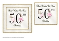 Floral Number 50 Birthday Card Front