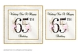 Floral Number 65 Birthday Card Front