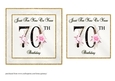 Floral Number 70 Birthday Card Front