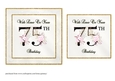 Floral Number 75 Birthday Card Front