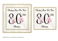 Floral Number 80 Birthday Card Front