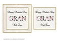 Floral GRAN Mothers Day Card Front