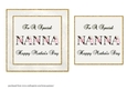 Floral NANNA Mothers Day Card Front
