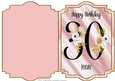 30th Birthday Shaped Card