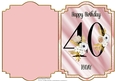 40th Birthday Shaped Card