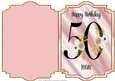 50th Birthday Shaped Card