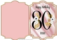 80th Birthday Shaped Card