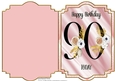 90th Birthday Shaped Card
