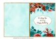 Copper & Teal Roses Quick Birthday Card