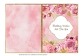 Pink & Gold Roses Quick Birthday Card
