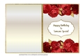 Red & Gold Roses Quick Birthday Card