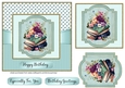 Floral Books Birthday Card 2