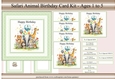 Safari Animals Birthday Card Kit - Ages 1-5