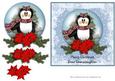 Pengiun Snowglobe Card - Granddaughter