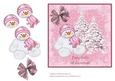 Pink & White Snowman - First Christmas