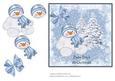 Blue & White Snowman - 1st Christmas