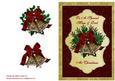 Bells on Red Glitter & Gold - Mum & Dad