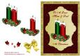 Candles on Red Glitter & Gold - Mum & Dad