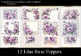 12 Lilac Rose Toppers