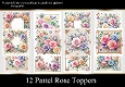 12 Pastel Rose Toppers