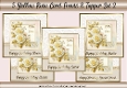 5 Yellow Rose Card Fronts & Topper Set 2