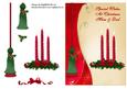 Red & Gold Christmas Candles - Mum & Dad
