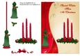 Red & Gold Christmas Candles - Mum