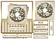 Gold Christmas Wreath Card Front