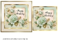 Mint Roses Birthday Card Front