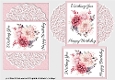 Pink Floral Layered Birthday Card