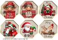 Gold Octagonal Christmas Elves Toppers