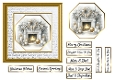 White & Gold Christmas Fireplace Card