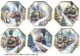 Christmas Trains Octagonal Toppers
