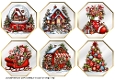 Whimsical Christmas Octagonal Toppers 1