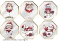 Whimsical Santa Octagonal Toppers