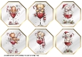 Whimsical Christmas Drinks Octagonal Toppers