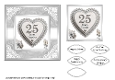 Silver Anniversary Heart Card Front