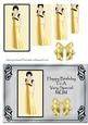 Gold Deco Lady - Birthday Mum