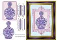 Perfume Bottle in Purple & Gold Frame