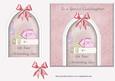Bootees & Bible Christening Card - Goddaughter